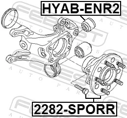 2282SPORR Febest Маточина задня