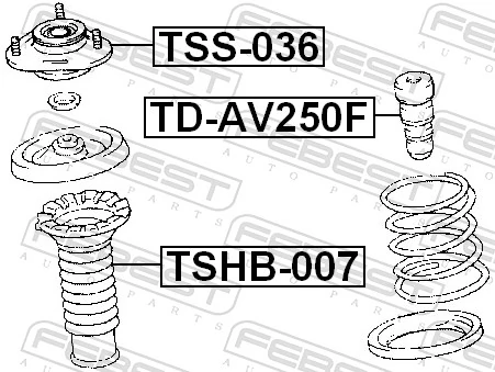 TSS036 Febest Кріплення переднього амортизатора