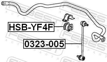 HSBYF4F Febest Втулка стабілізатора переднього