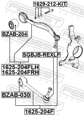 BZAB030 Febest Сайлентблок переднього нижнього важеля