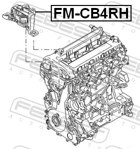 FMCB4RH Febest Права подушка мотора
