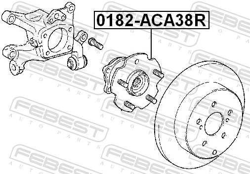 0182ACA38R Febest Маточина задня