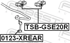 TSBGSE20R Febest Прокладка стабільзатора заднього