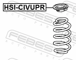 HSICIVUPR Febest Проставка (гумове кільце) пружини задньої, верхня
