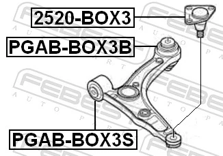 2520BOX3 Febest Кульові на авто
