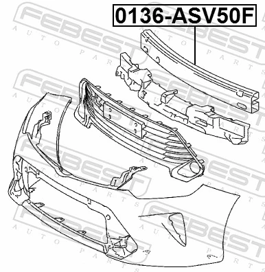 0136ASV50F Febest Балка бампера переднього