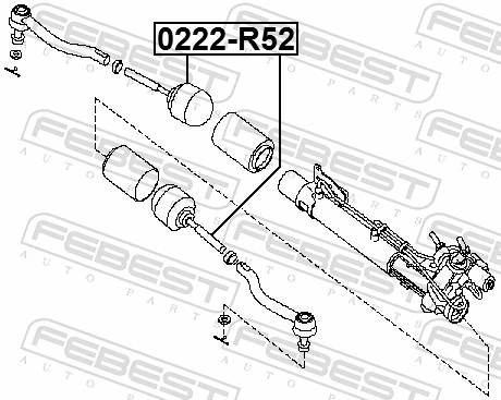0222R52 Febest Тяги кермові