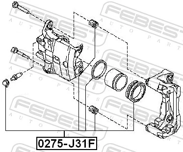 0275J31F Febest Ремкомплект гальмівної системи