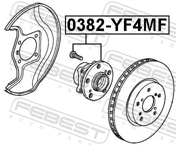 0382YF4MF Febest Маточина (передня)