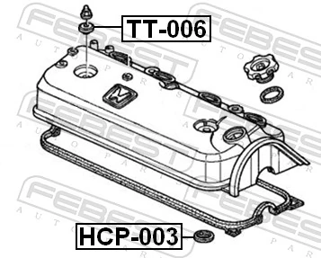 HCP003 Febest Кільце ущільнювальне свічкового колодязя