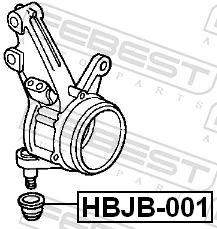 HBJB001 Febest Пильник опори кульової нижній