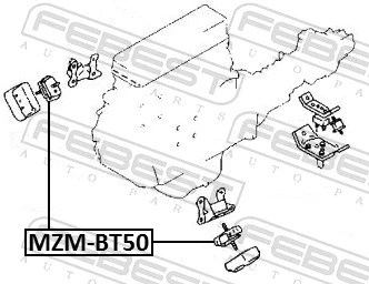 MZMBT50 Febest Подушка (опора) двигуна, ліва/права