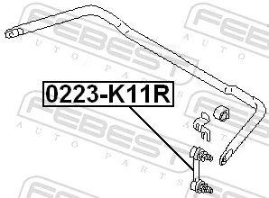 0223K11R Febest Тяжка стабілізатора, заднього
