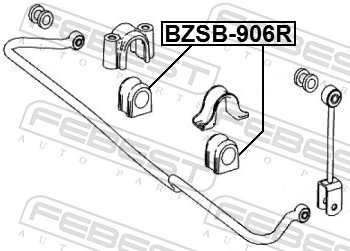 BZSB906R Febest Прокладка стабільзатора заднього