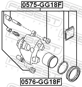 0575GG18F Febest Ремкомплект гальмівної системи