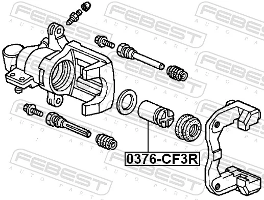 0376CF3R Febest Поршень гальмівного супорта заднього