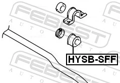 HYSBSFF Febest Втулка стабілізатора переднього