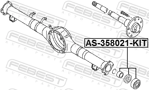 AS358021KIT Febest Підшипник ступиці задньої