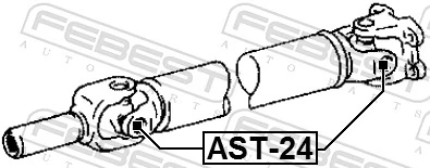 AST24 Febest Хрестовина карданного валу