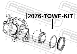 2076TOWFKIT Febest Ремкомплект гальмівної системи
