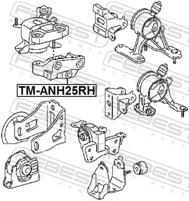 TMANH25RH Febest Права подушка мотора