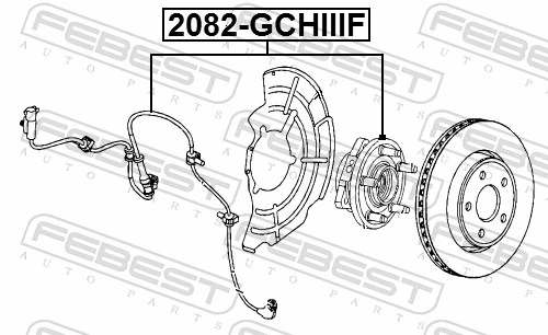 2082GCHIIIF Febest Маточина (передня)