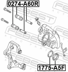 1775A5F Febest Ремкомплект гальмівної системи