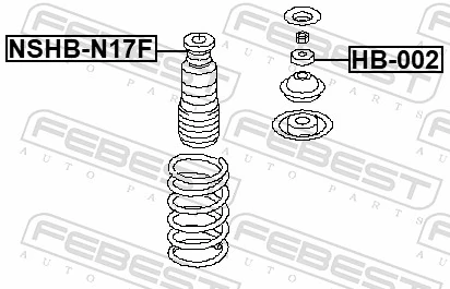 NSHBN17F Febest Пильник стійки передньої