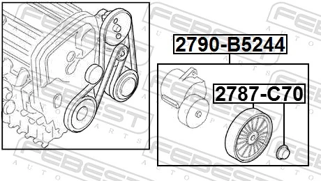 Натягувач приводного ременя Volvo S70 седан (LS, LT) (1997 - 2000) ціна, від 29.90 USD
