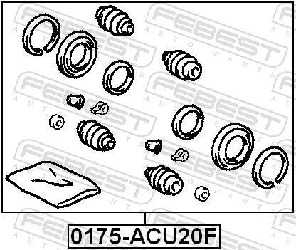 0175ACU20F Febest Ремкомплект гальмівної системи