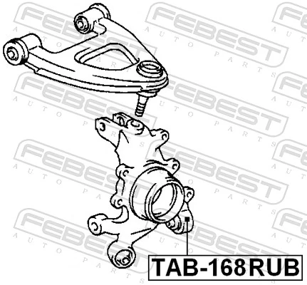 TAB168RUB Febest Сайлентблок задньої підвіски