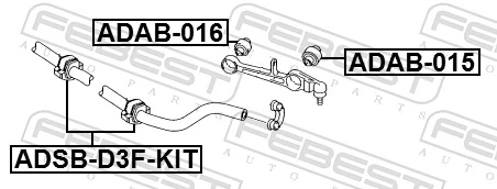 ADSBD3FKIT Febest Втулка стабілізатора переднього