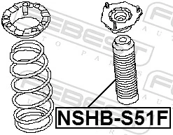 NSHBS51F Febest Буфер-відбійник амортизатора переднього