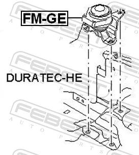 FMGE Febest Права подушка мотора