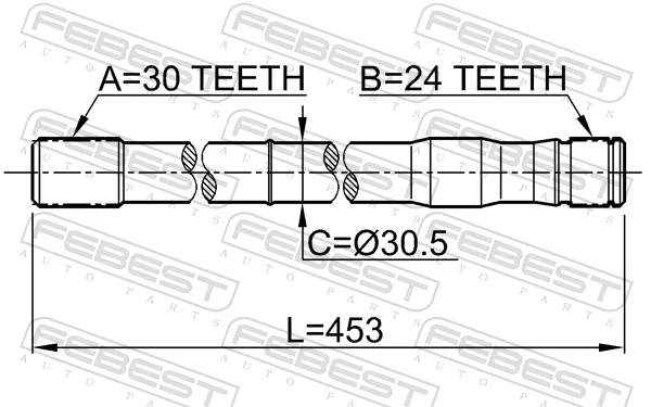 0112LC80RH Febest Промвал
