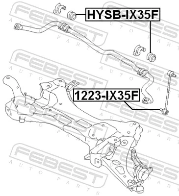 HYSBIX35F Febest Втулка стабілізатора переднього