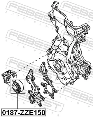 0187ZZE150 Febest Ролик натяжителя ременя агрегатів