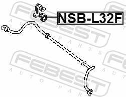 NSBL32F Febest Втулка стабілізатора переднього