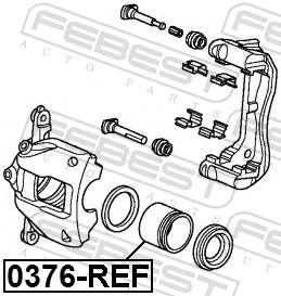 0376REF Febest Поршень гальмівного супорта переднього