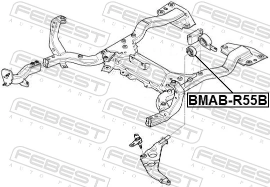 BMABR55B Febest Сайлентблок переднього нижнього важеля