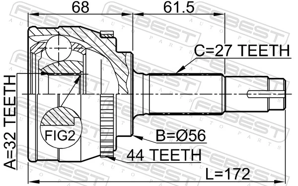 Граната колісна Honda 44305S6EE50 ціна, від 34.71 USD