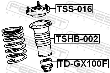 TSS016 Febest Кріплення переднього амортизатора