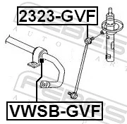 VWSBGVF Febest Втулка стабілізатора переднього