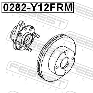 0282Y12FRM Febest Маточина (передня)
