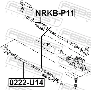 0222U14 Febest Тяги кермові
