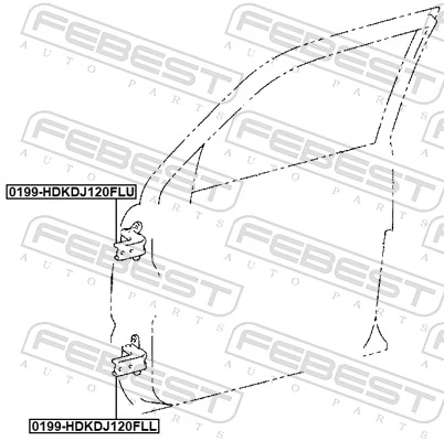 0199HDKDJ120FLL Febest Петля передніх дверей, лівою