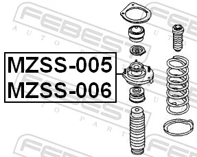MZSS005 Febest Подушка амортизатора заднього, правого