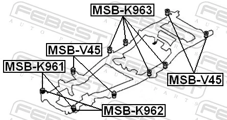 MSBK963 Febest Кріплення платформи