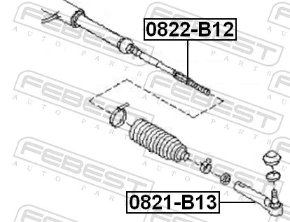 0822B12 Febest Тяги кермові