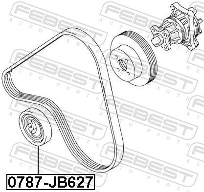 0787JB627 Febest Ролик натяжителя ременя агрегатів